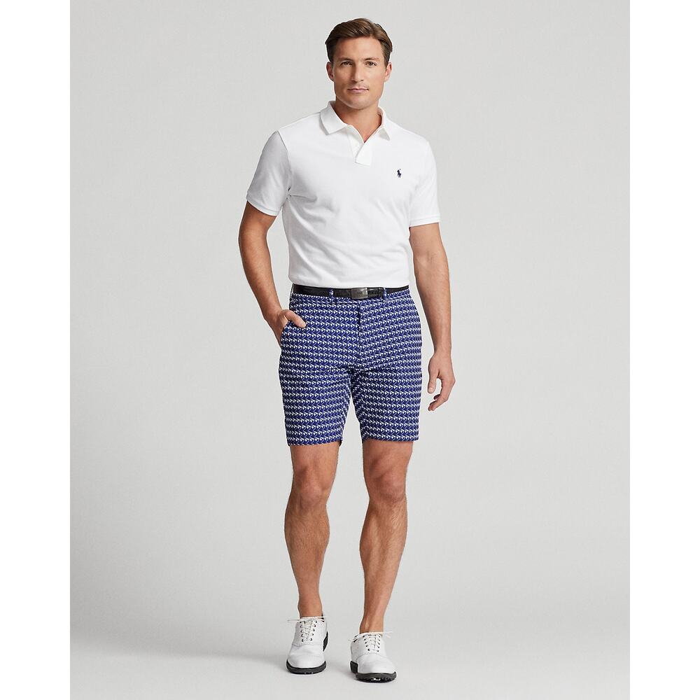 NWT RLX Ralph Lauren Tailored Fit Stretch Poplin Navy Golf Shorts Mens Size 34